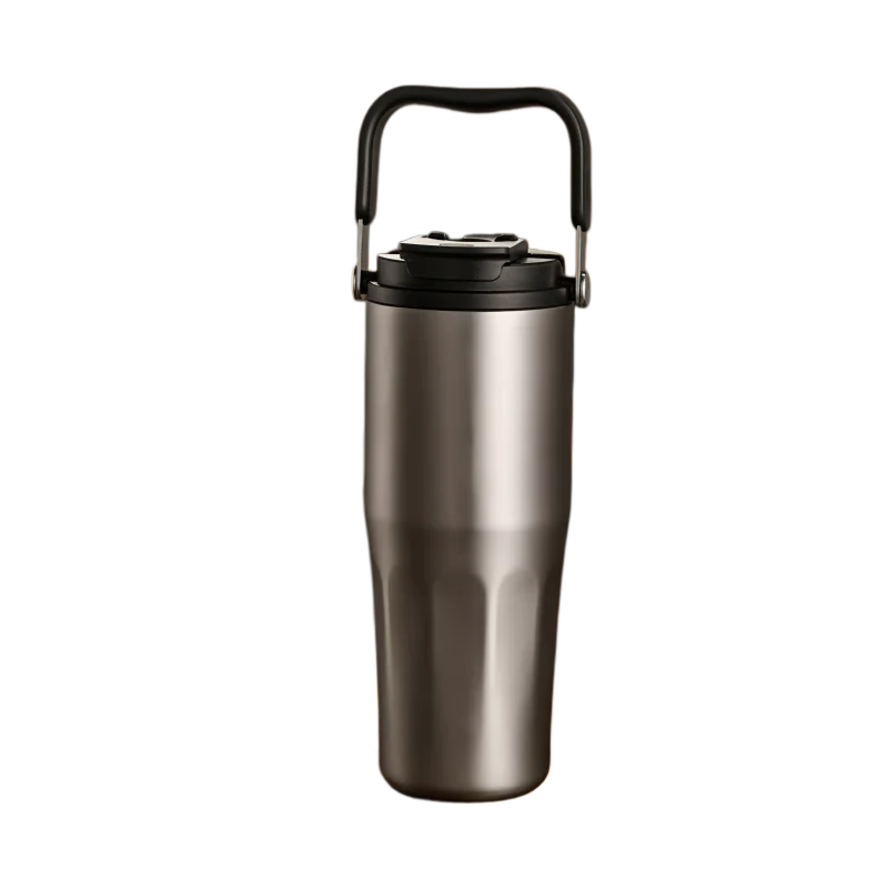 800ML Insulated Travel Tumbler with Straw & Tea Infuser | Leakproof Design