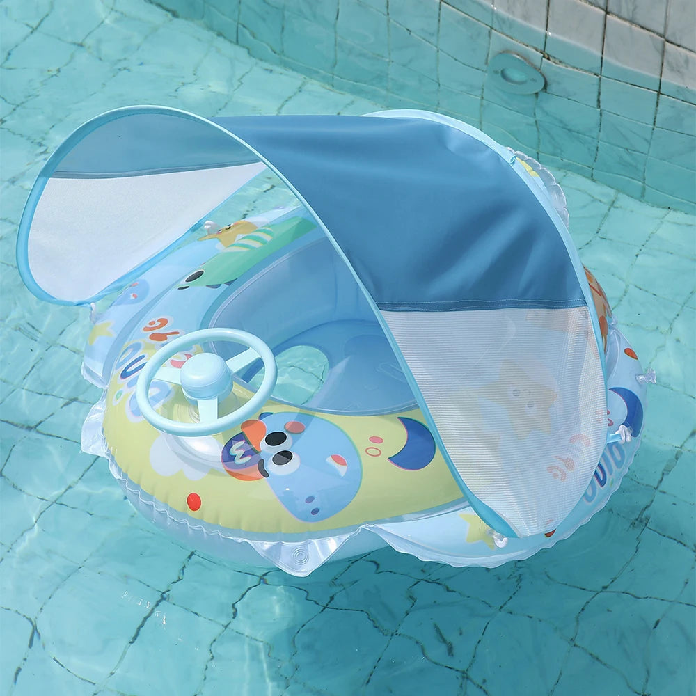 Detachable Sunshade Pool Float | Inflatable Swim Fun for All Ages