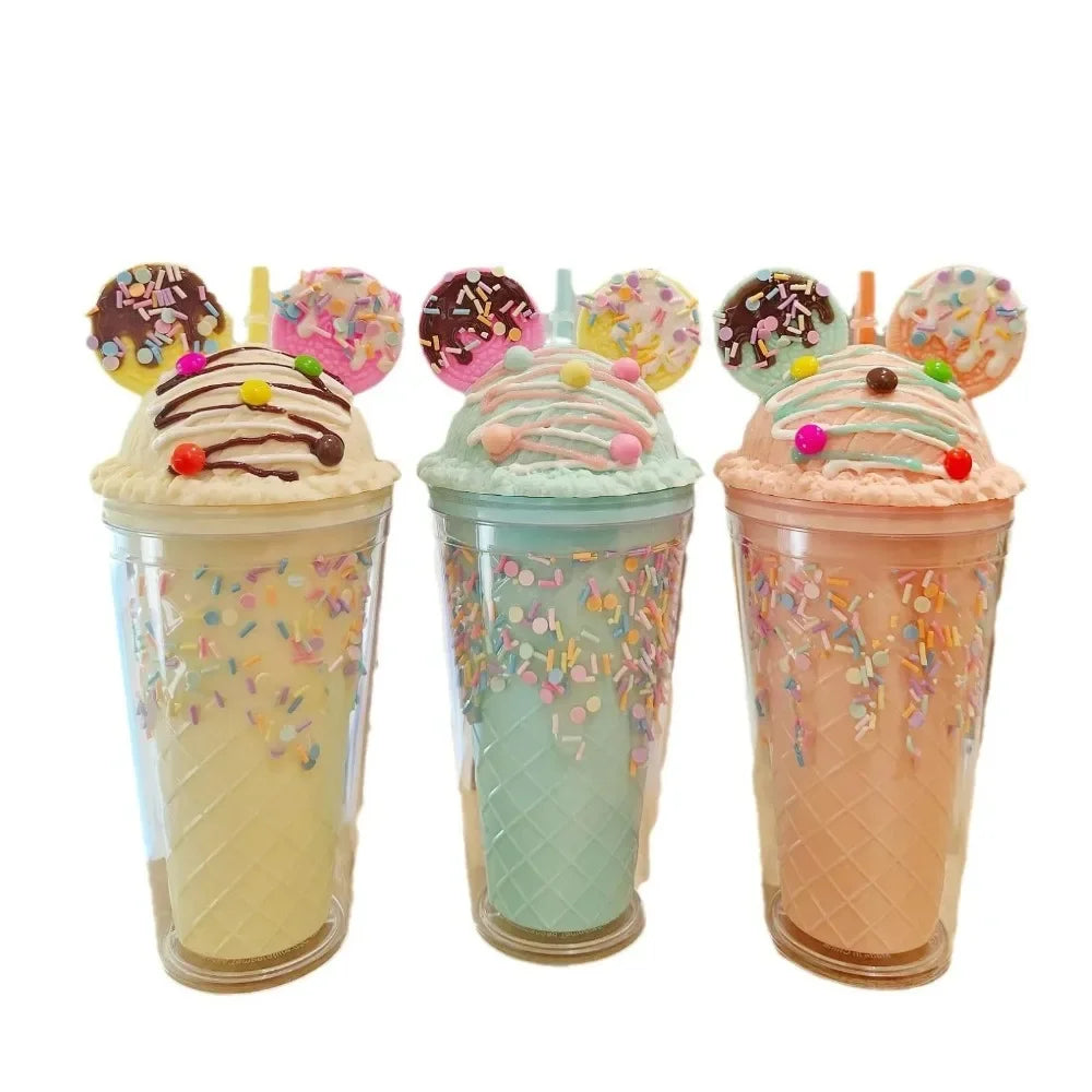 450ml Cute Water Bottle for Girls | BPA Free Double Wall Tumbler