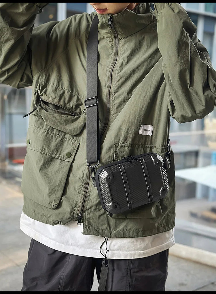 Luxury Mini Messenger Bag for Men | Stylish Pu Leather Crossbody