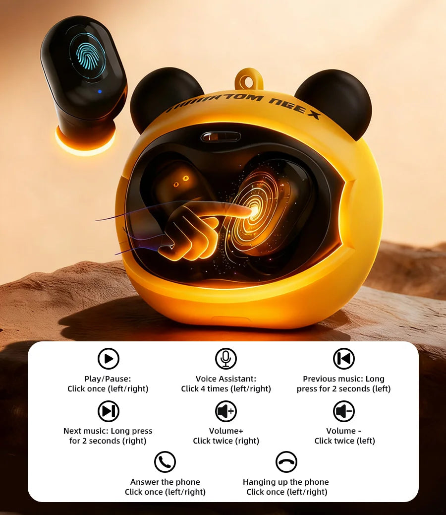 Wireless Bluetooth Headphones with ANC & Charging Case