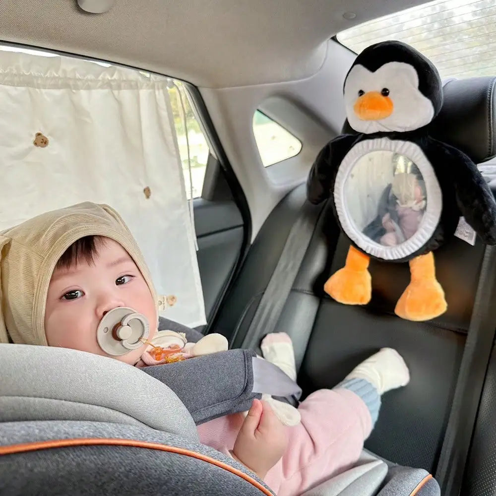 Baby Car Mirror for Safety | Easy View Cartoon Doll Design