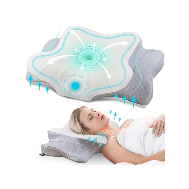 Ergonomic Memory Foam Neck Support Pillows for Pain Relief