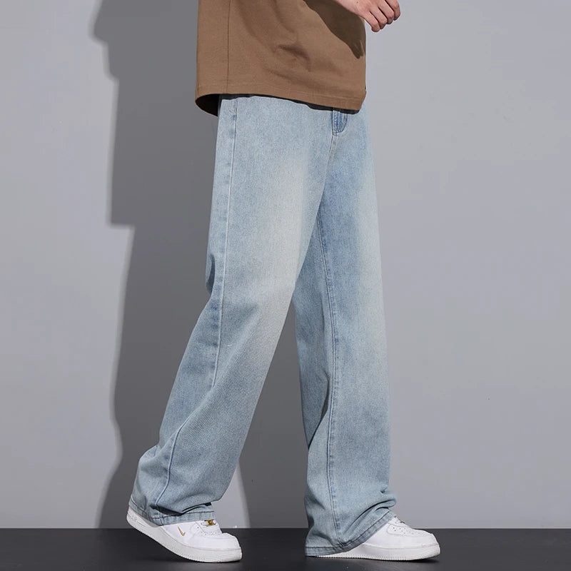 Men's Loose Baggy Jeans | Stylish Wide Leg Denim Trousers