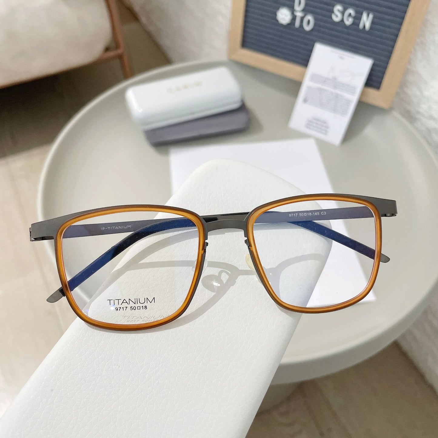 Ultralight Titanium Square Retro Eyeglasses | Professional Business Frames
