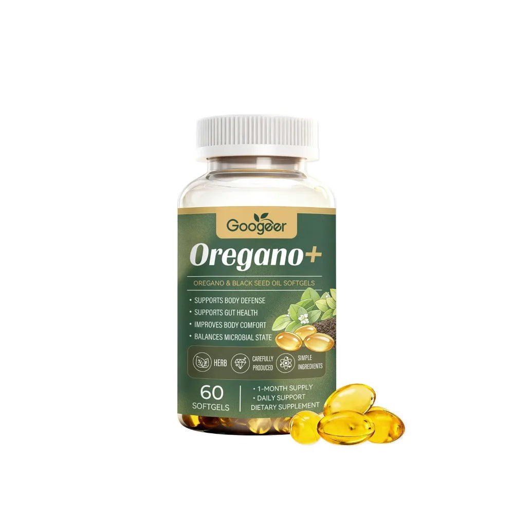 Oregano & Black Seed Oil Softgels | Gut Health Support Formula