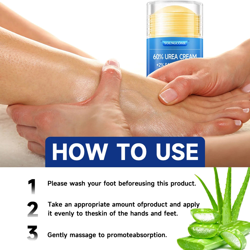 Deep Moisturizing Urea Cream with Salicylic Acid for Feet & Hands