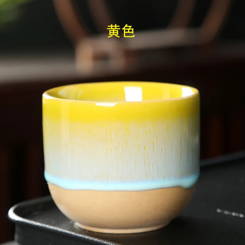 Taza de café de cerámica con degradado vintage | Elegante taza de té para cada sorbo