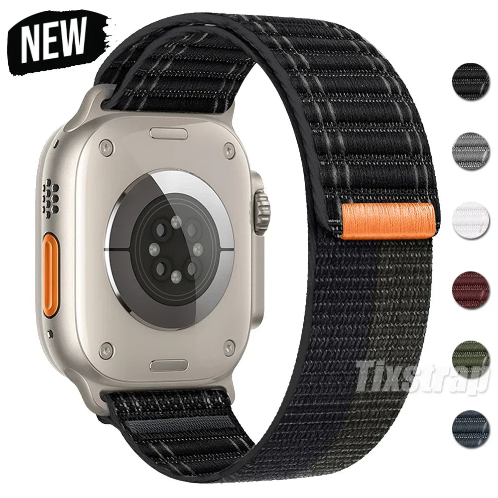 Nylon Wave Pattern Watch Strap for All Apple Watch Models