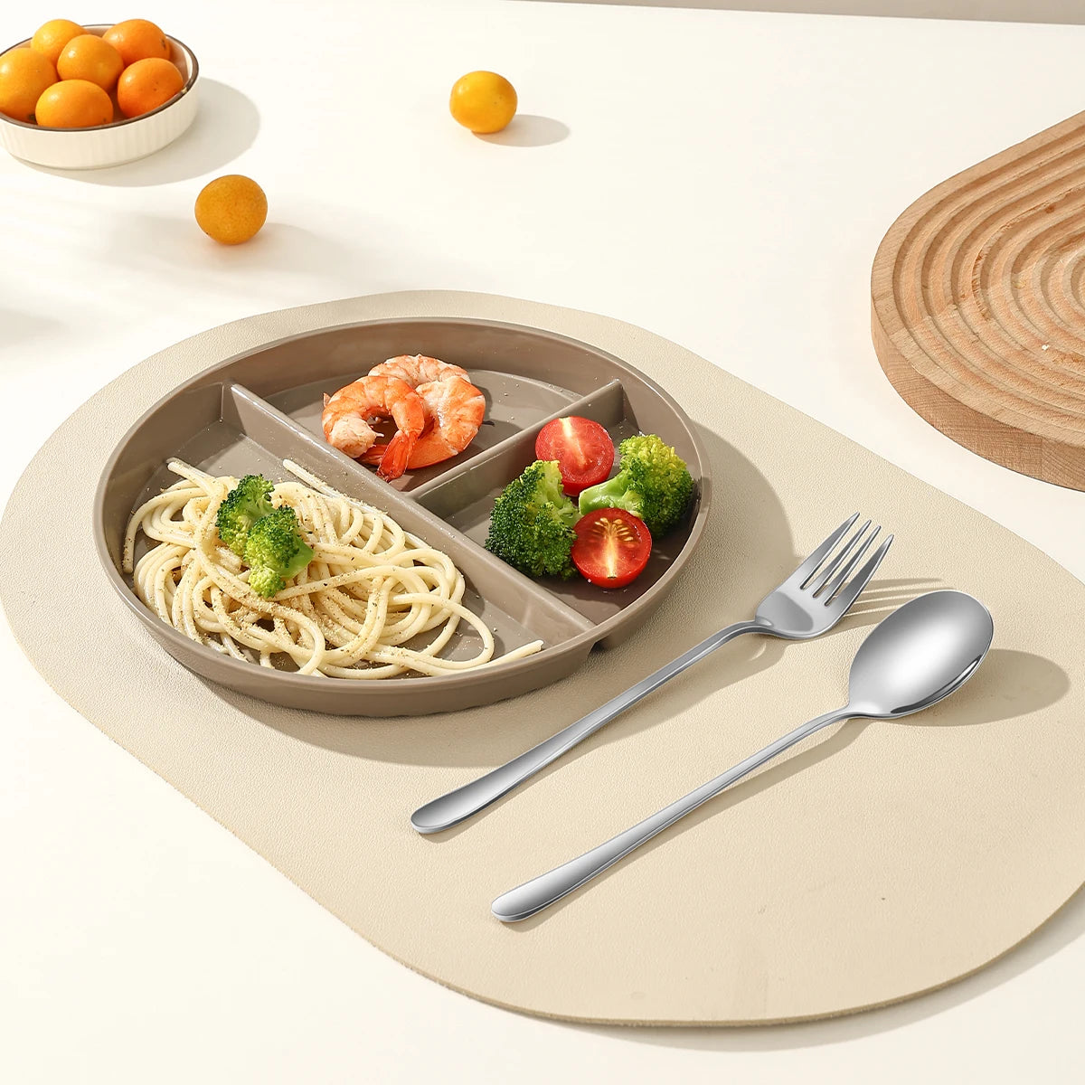 Kid-Friendly Reusable Divided Salad Plate | Fun Mealtime Solution