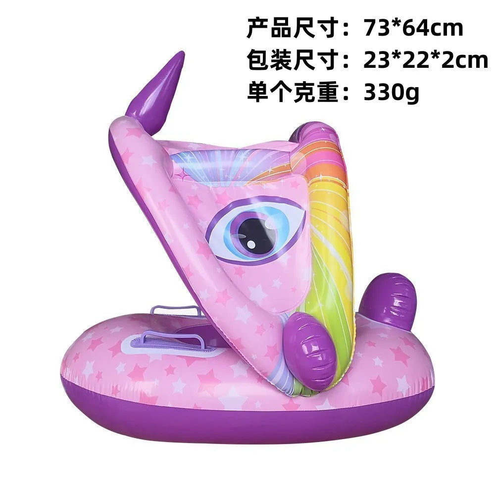 Inflatable Baby Swimming Ring with Parasol | Safe Pool Float