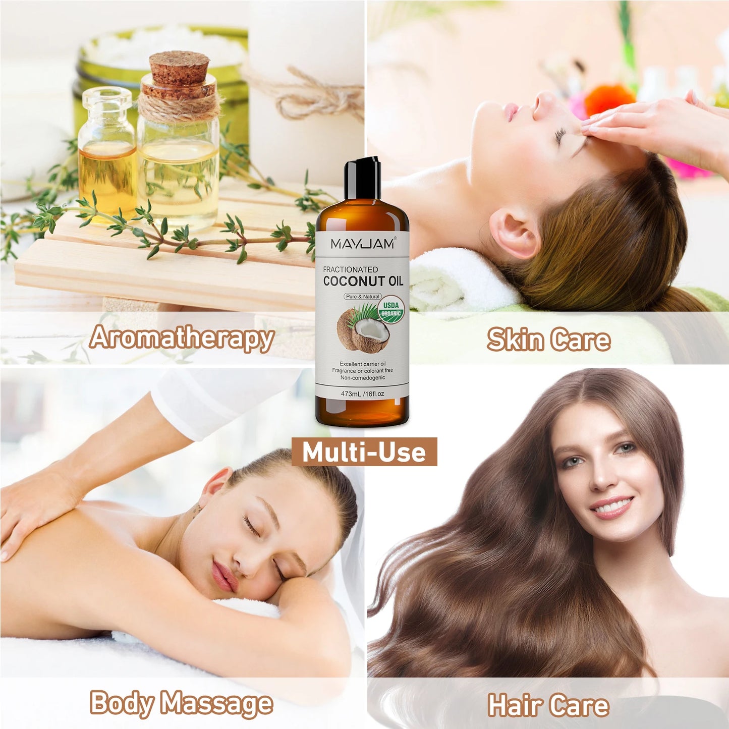 Organic Multi-Use Carrier Oil for Face, Hair & Massage