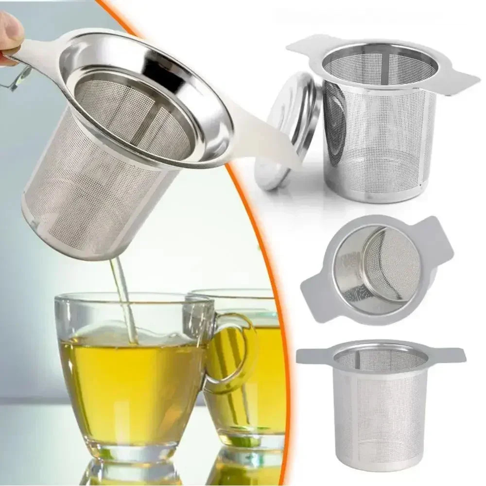 304 Stainless Steel Loose Leaf Tea Infuser with Lid | Brew Perfect Tea & Coffee