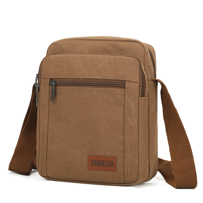 Bolsos de Hombro Cruzados de Lona Duradera para Hombres | Estilo Vintage