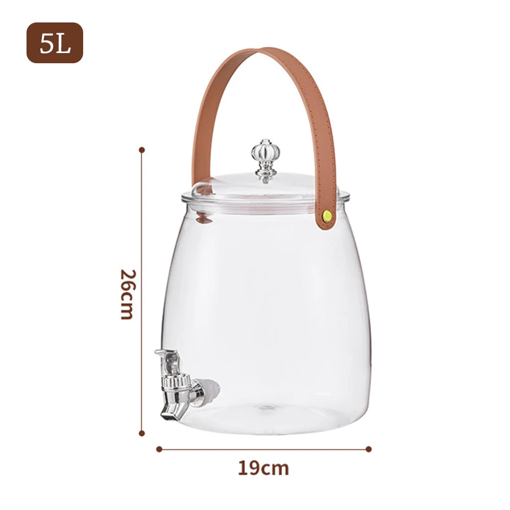 Large Capacity Summer Cold Water Kettle with Tap | Versatile Beverage Dispenser