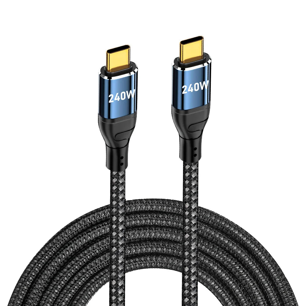 240W USB Type C Fast Charge Cable | Compatible with Phones & Laptops