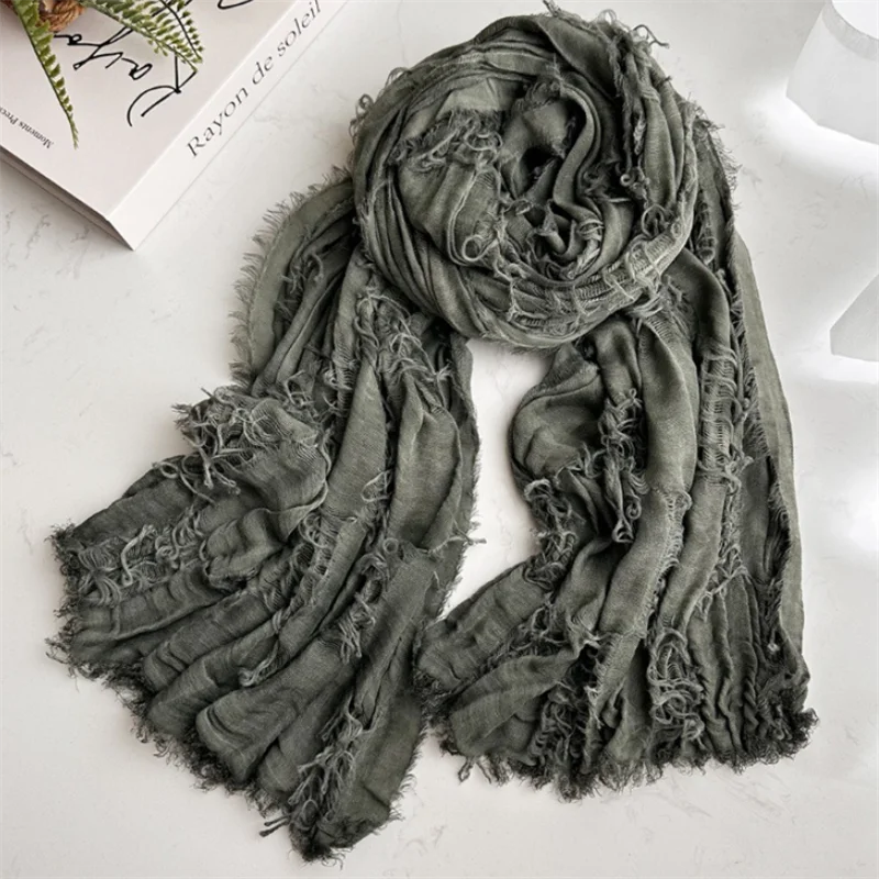 Unisex Steampunk Hip Hop Cotton Linen Scarf | Versatile Fashion Shawl