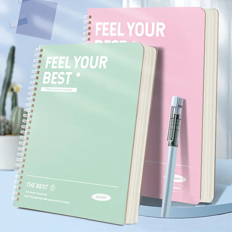 Thickened A5 Spiral Notebooks with Perforated Pages for Students