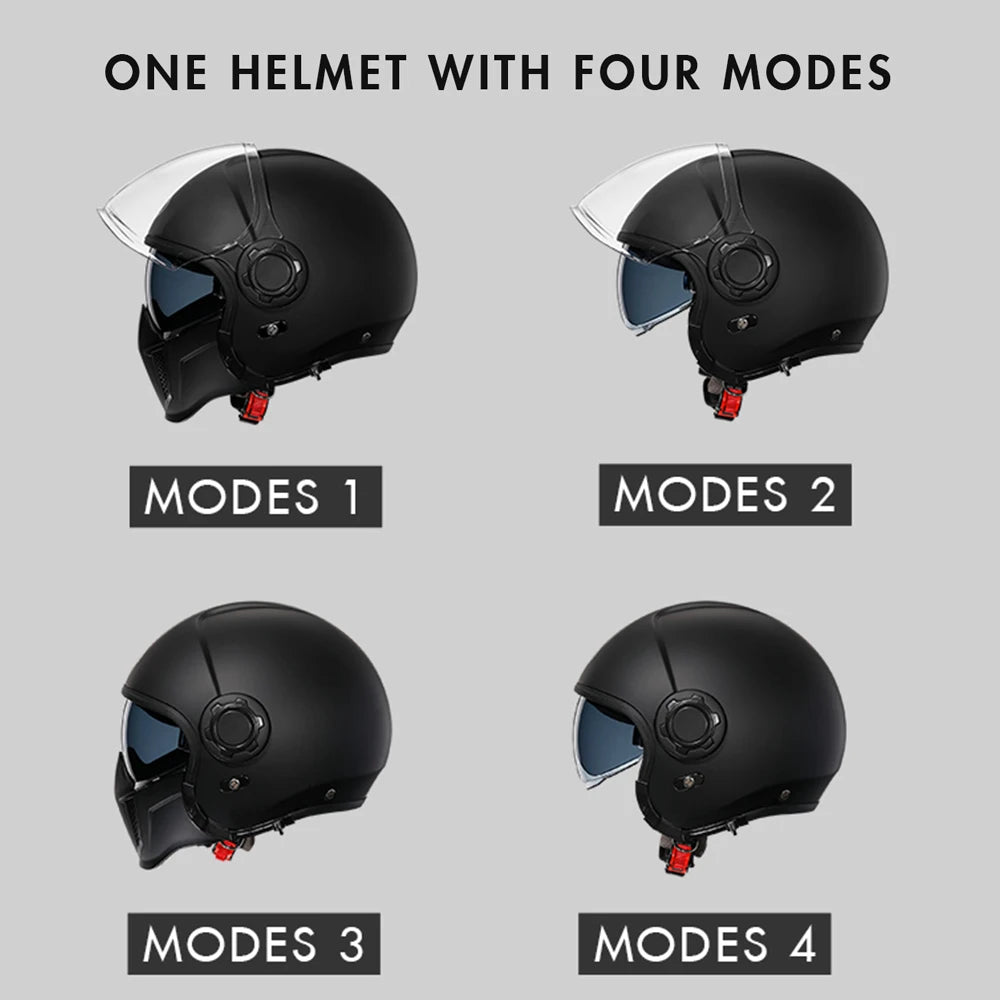 Lightweight Convertible Full Face Helmet for Electric Scooters