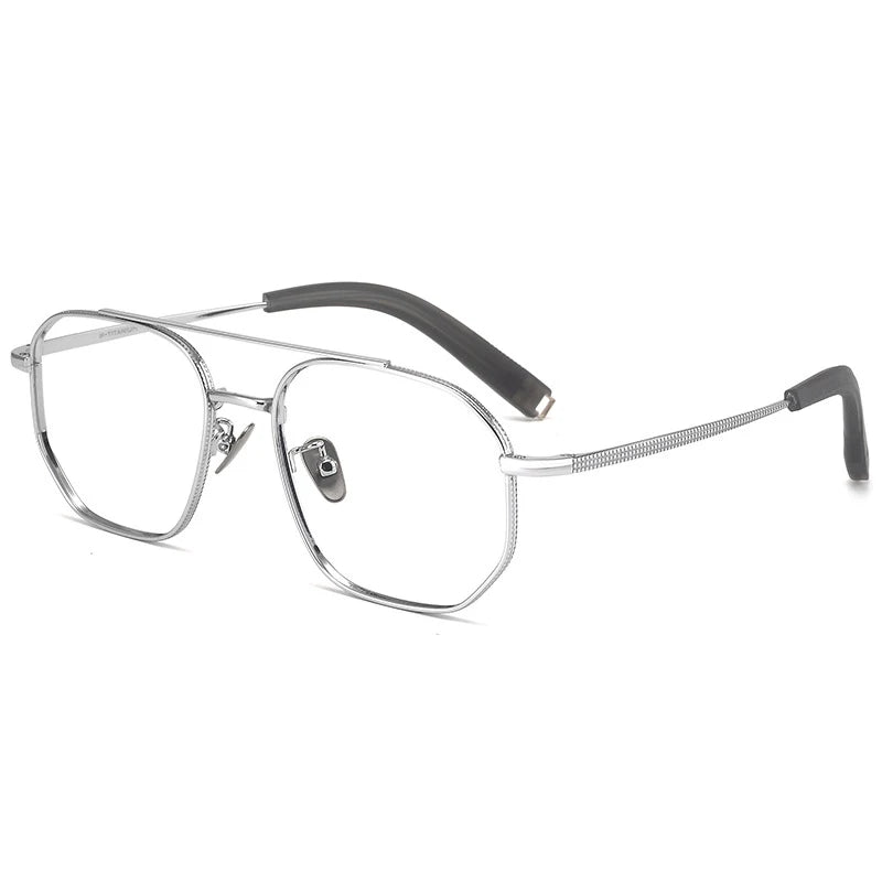 Ultralight Double Bridge Pilot Eyeglasses | Pure Titanium Frames