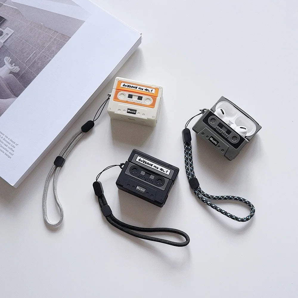 Funny Classic Tape Style Protective Case for AirPods Pro 2