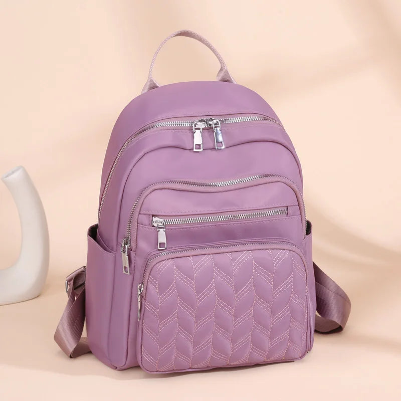 Casual Waterproof Women's Backpack | Large Capacity Oxford Rucksack