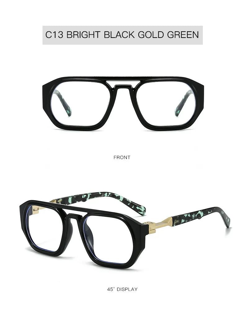 Transparent Square Computer Glasses for Blue Light Protection