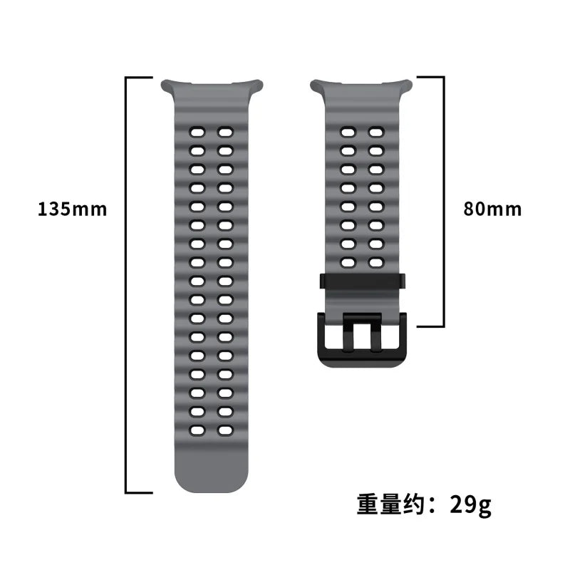 Silicone Sports Strap for Galaxy Watch | Breathable Marine Band