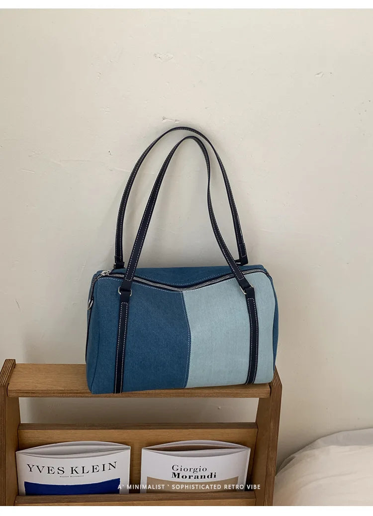 Bolso cruzado de mezclilla para mujer | Bolso de mano versátil y elegante