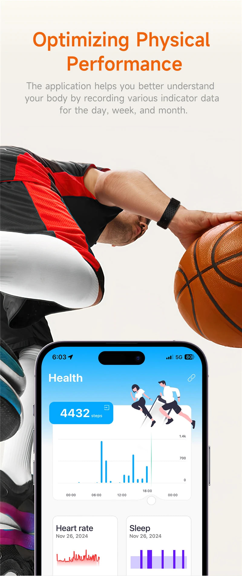 No Screen Smart Watch | Waterproof Fitness Tracker for All