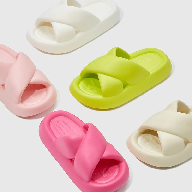 Cozy Thick Sole Slippers for Women | Soft Cloud Beach Sandals
