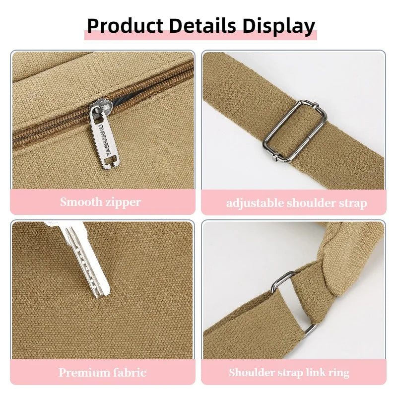 Bolsos de Lona Casuales para Hombres | Bandolera Cruzada Versátil