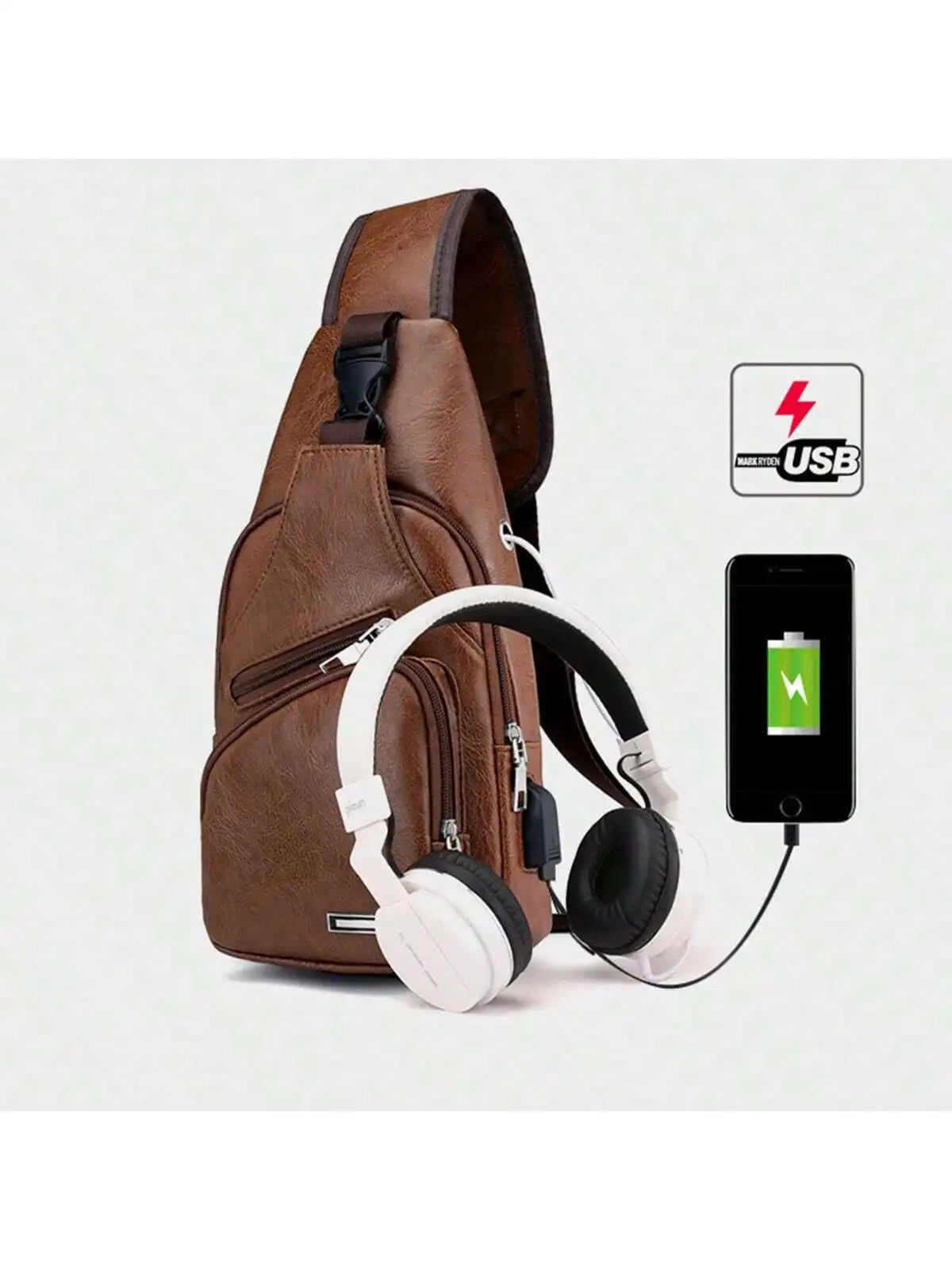 Large Capacity Casual Men's Shoulder Bag | Multifunctional Crossbody