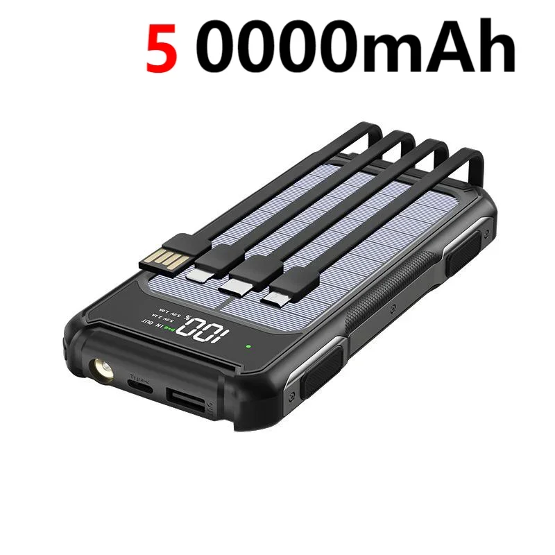 200000mAh Solar Emergency Power Bank | 4 in 1 Charging Solution