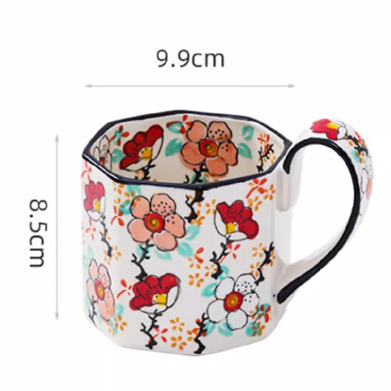 Retro Flower Mug | Stylish Ceramic Coffee & Tea Cup for All Occasions