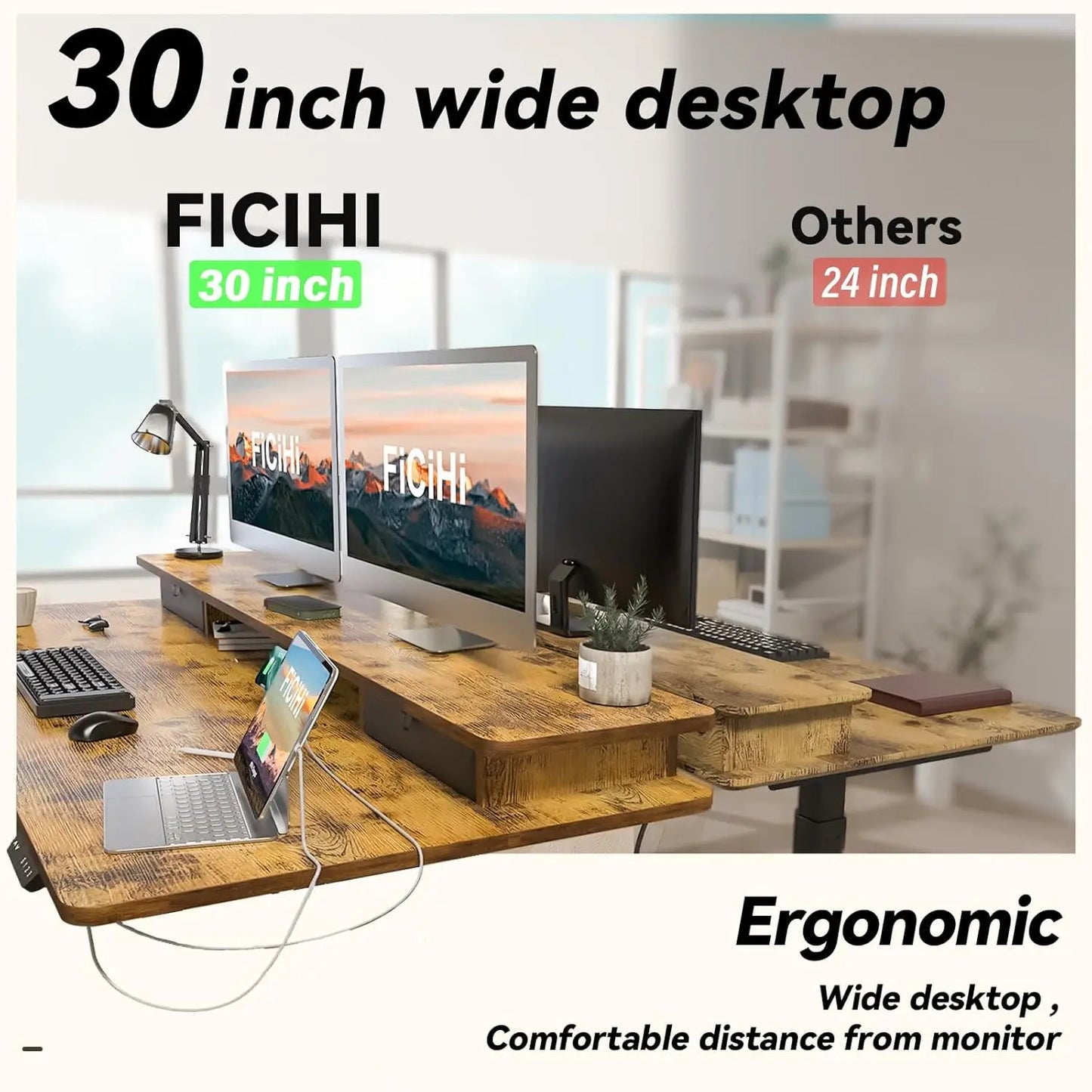 Height Adjustable Electric Desk with Memory & USB Ports | Modern Office Solution