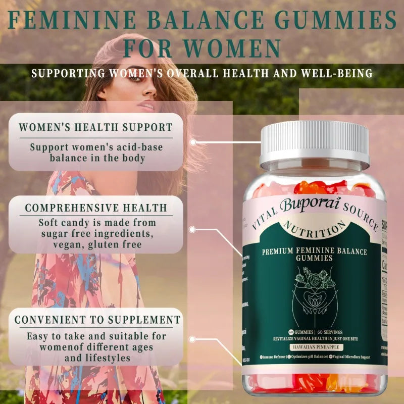 Premium Feminine Balance Gummies | Support Digestion and Immunity