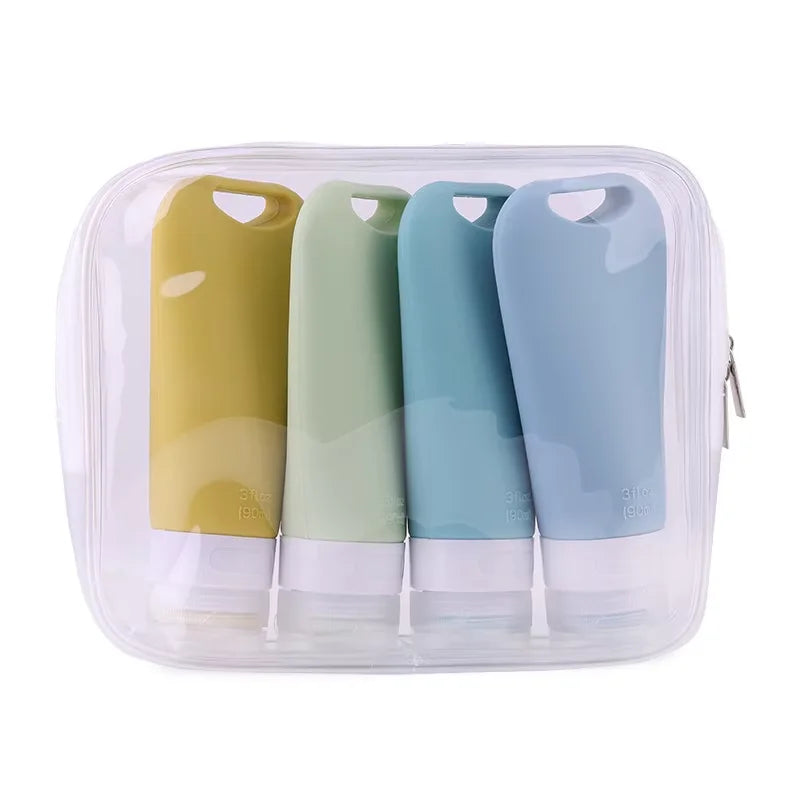 Silicone Travel Dispenser Bottle Set | Durable & Refillable Containers