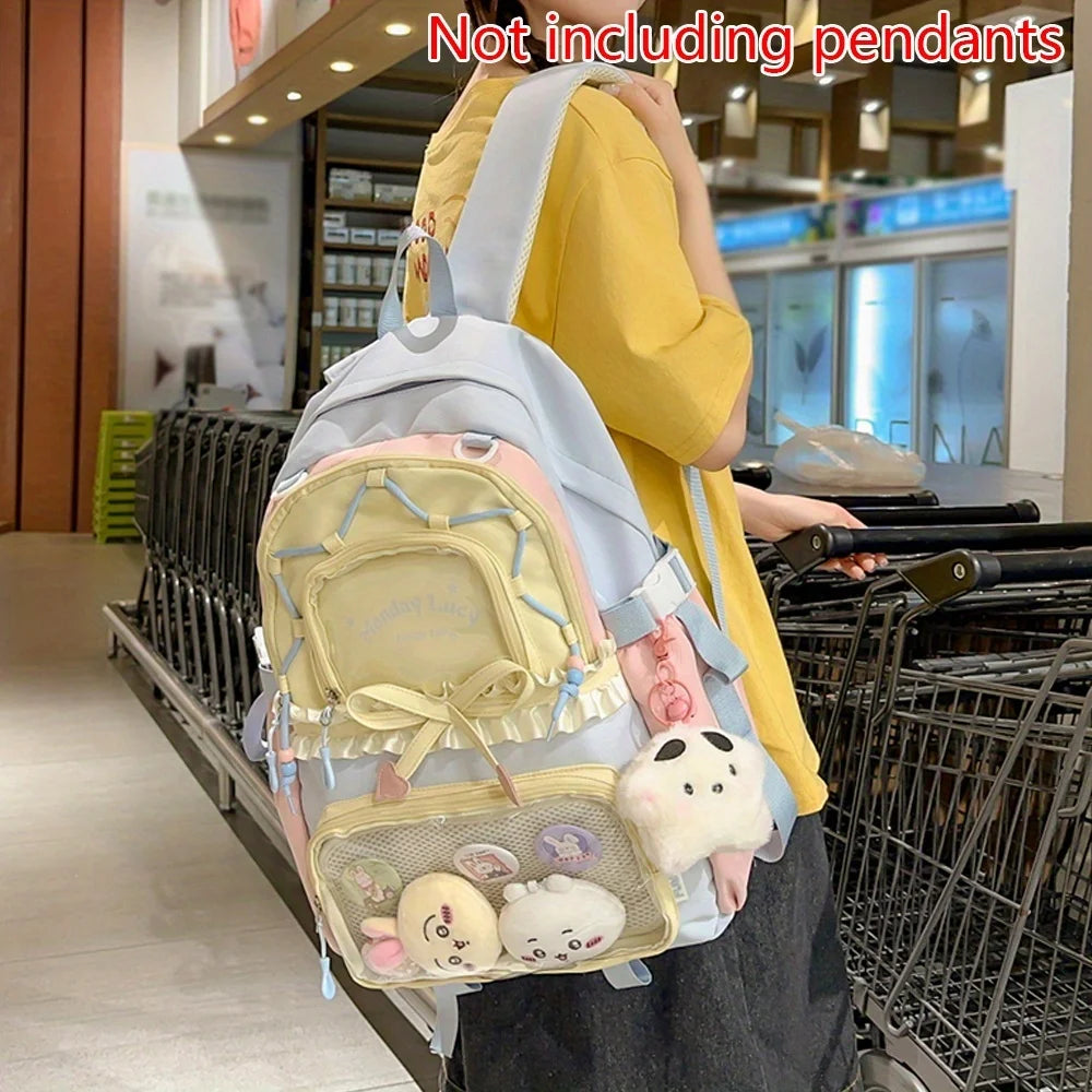 Cute Lightweight Women's Two-Piece Backpack Set for School