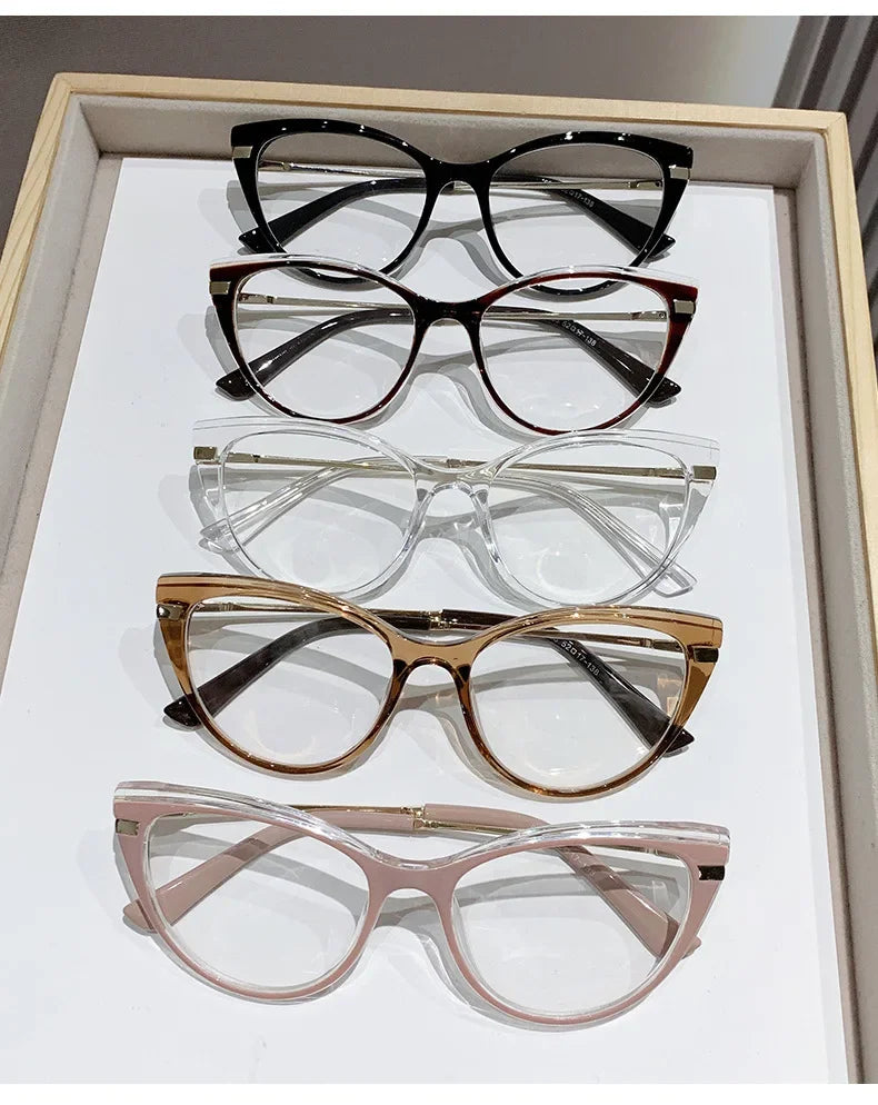 Stylish Cat Eye Myopia Glasses | Anti Blue Light Protection