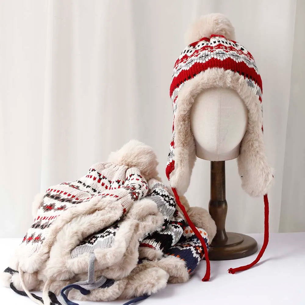 Women's Plush Fleece Lined Bomber Hat | Cozy Winter Earflap Cap