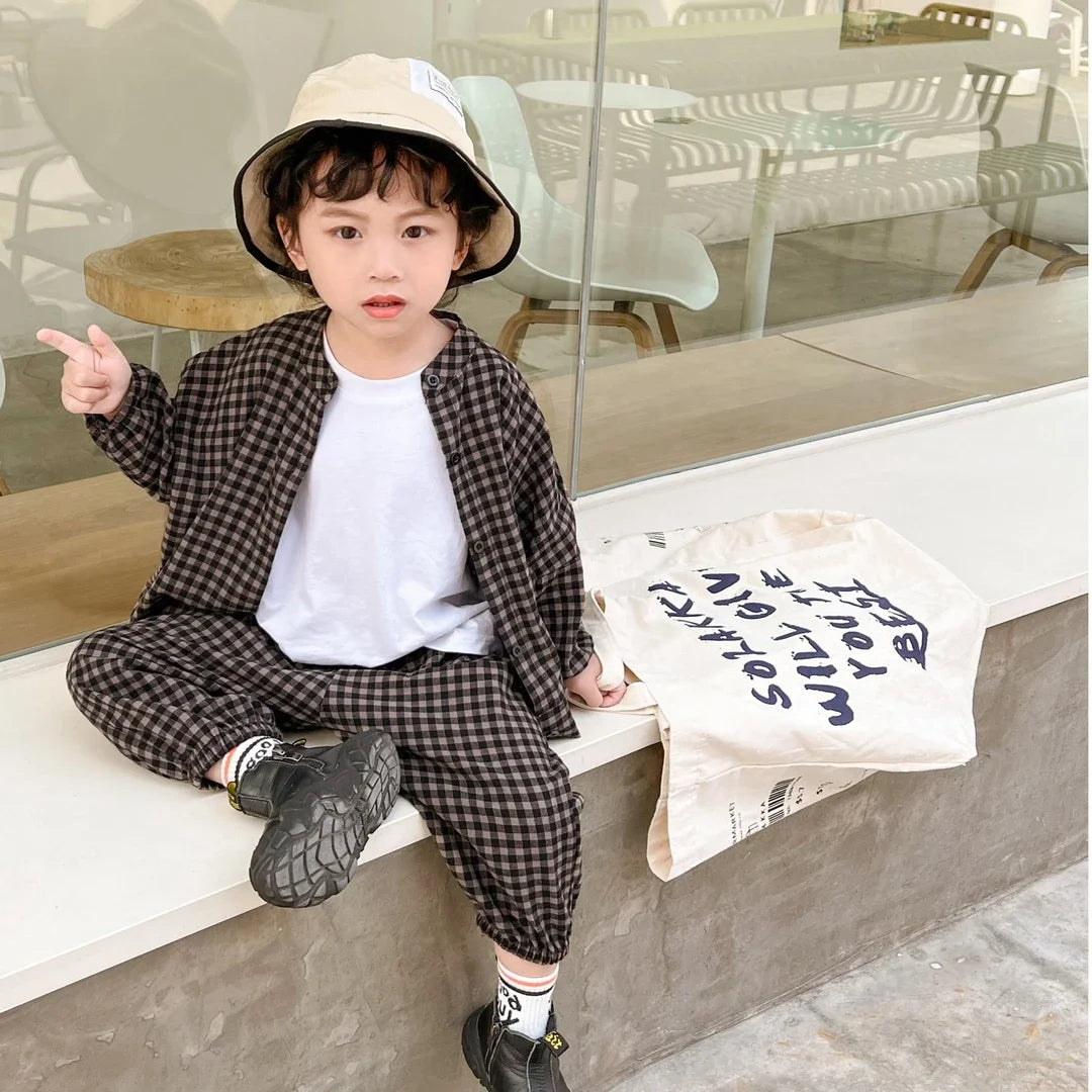 Stylish Casual Two-Piece Set for Kids | Long Sleeved Coat & Pants