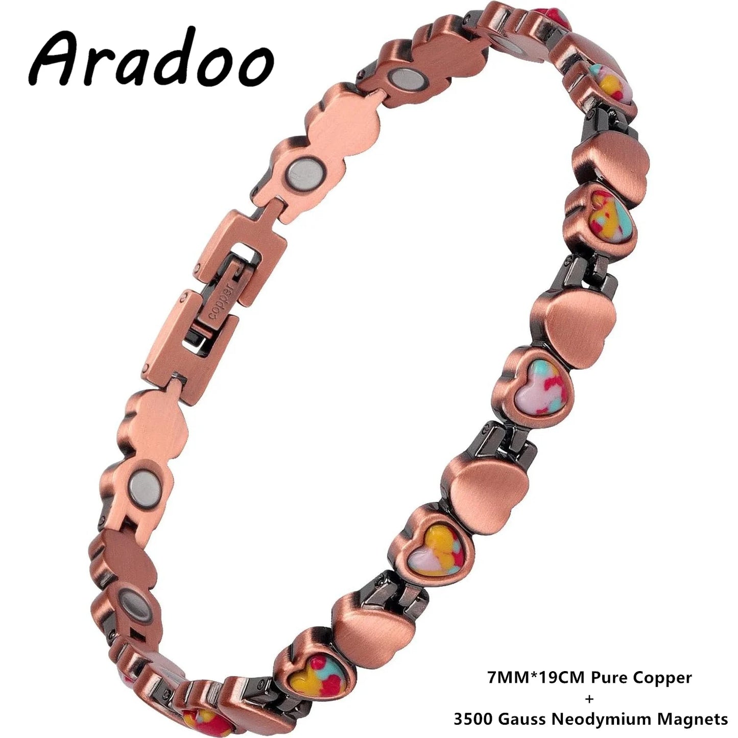 Magnetic Copper Bracelet for Women | Turquoise Wristband Jewelry