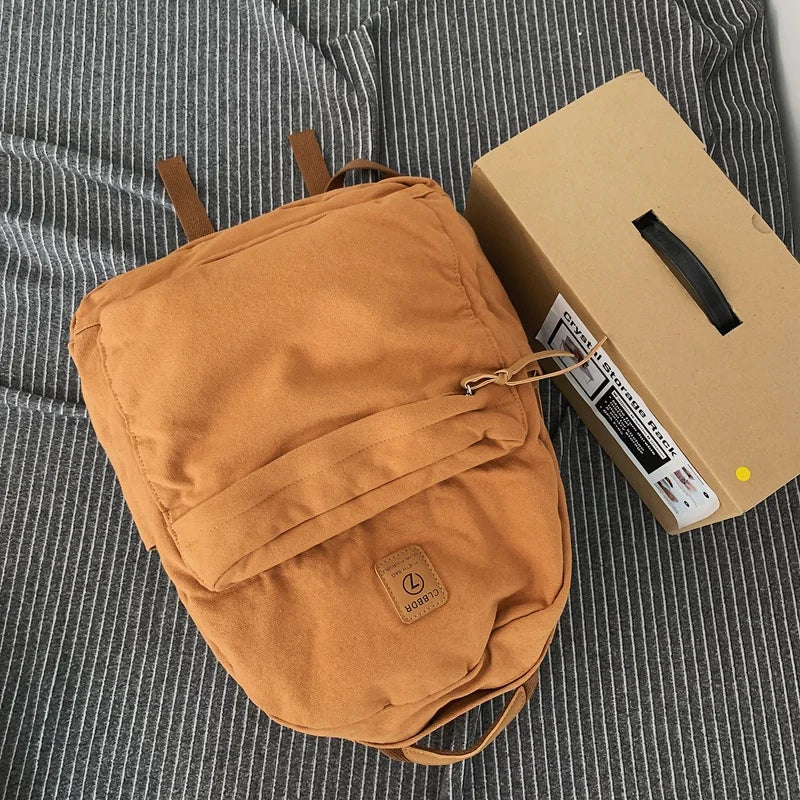 Casual Canvas Backpack for Students | Trendy Unisex College Bag