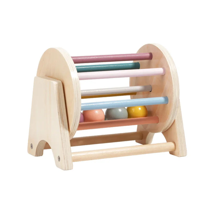Montessori Wooden Rolling Ball Drum | Engaging Baby Learning Toy