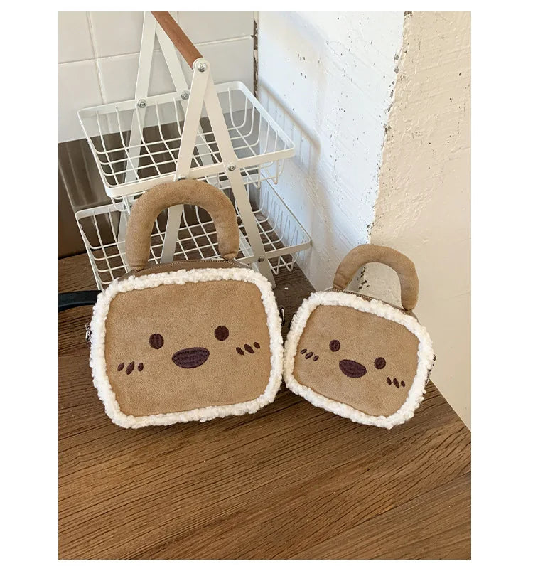 Plush Bear Commuter Bag | Cozy Lamb Fleece Shoulder Crossbody