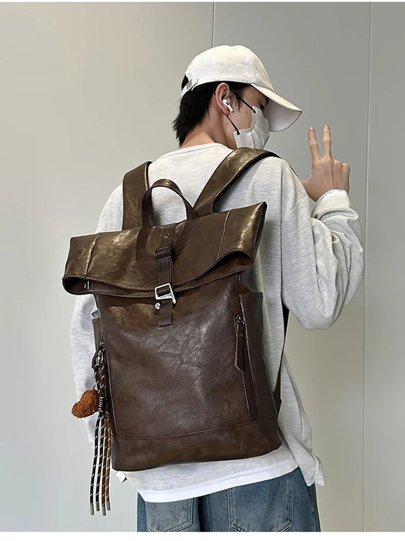 Versatile Rolled Top Business Backpack | Anti-Theft Travel Bag 2026