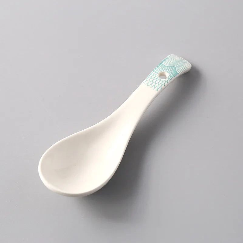 Ceramic Multi-Function Spoon | Japanese Style Tableware for Kitchen