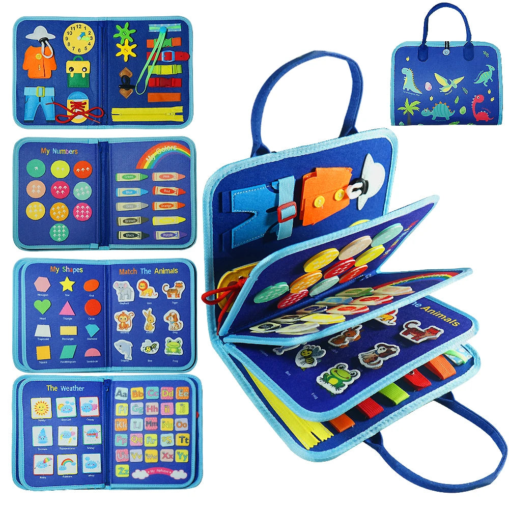 7-in-1 Montessori Busy Board | Engaging Learning Toy for Toddlers