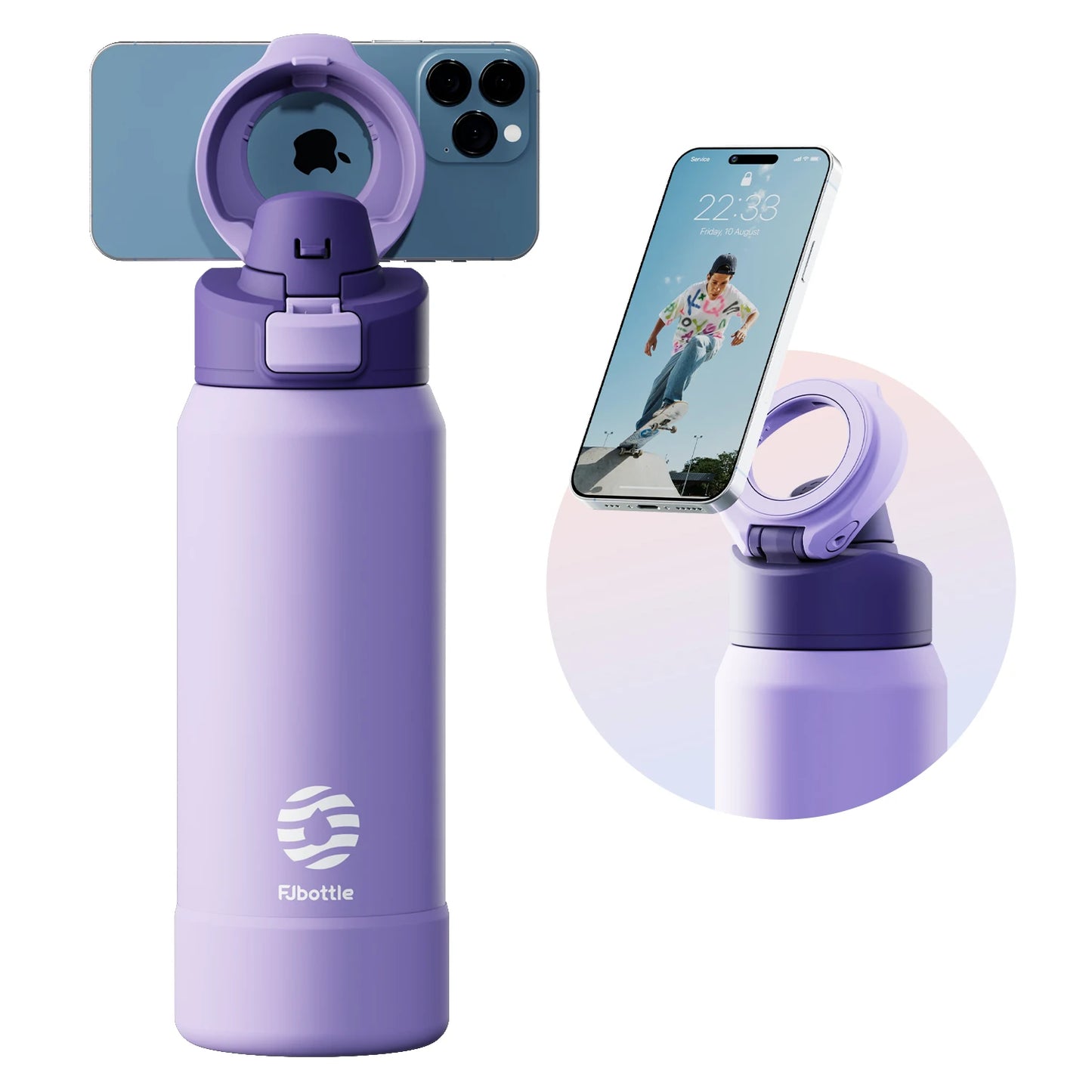 Magnetic Stainless Steel Sports Water Bottle with Insulation